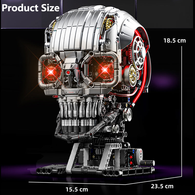 13089 Mechanical Skull Skeleton 1099PCS Small Particles Creative Educational Toy Model Assembly Building Block Set Children Plastic Toy