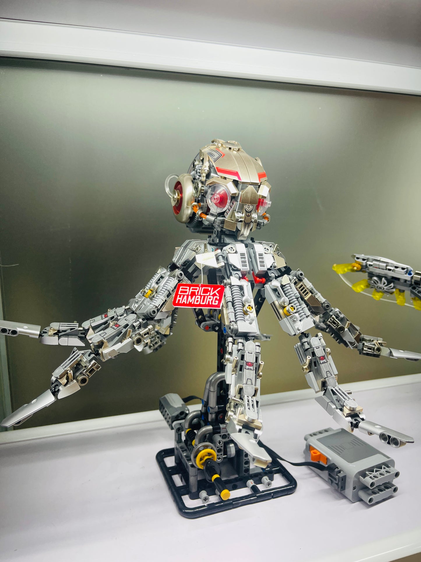 Brick Hamburg Mechanical Octupus With Stand Light Sea Life building blocks set