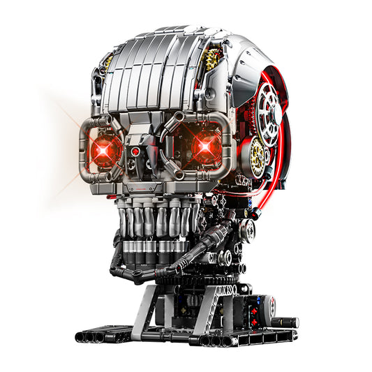 13089 Mechanical Skull Skeleton 1099PCS Small Particles Creative Educational Toy Model Assembly Building Block Set Children Plastic Toy