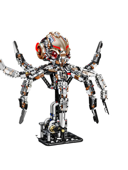 13085 New Mechanical Series 1768+Mechanical Octopus Creative Building Block 3D Puzzle Assembly ABS Plastic Brick Sets